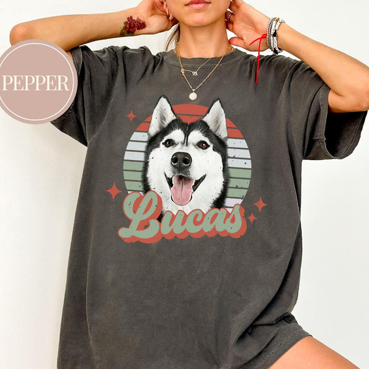 Custom Photo Pet Comfort Colors Shirt, Custom Dog Shirt