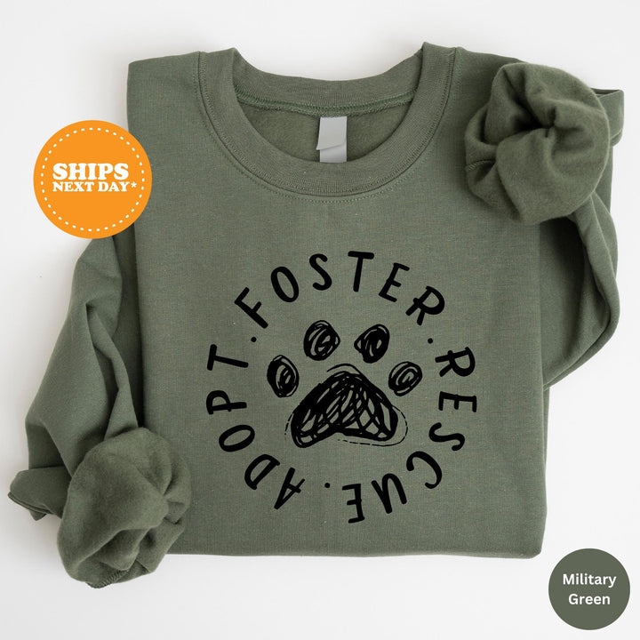 Foster Adopt Rescue Crewneck, Adopt Don't Shop Sweatshirt