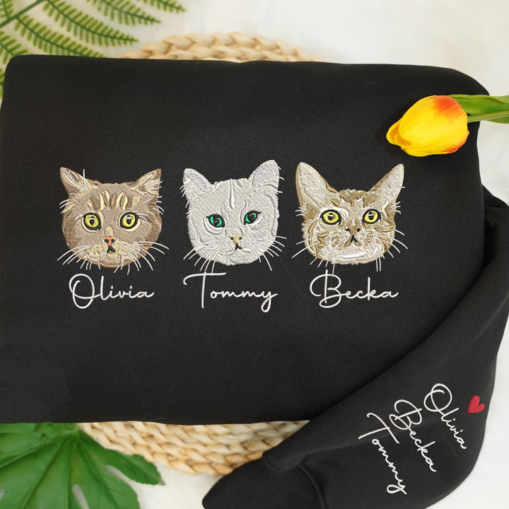 Custom embroidered pet sweatshirt