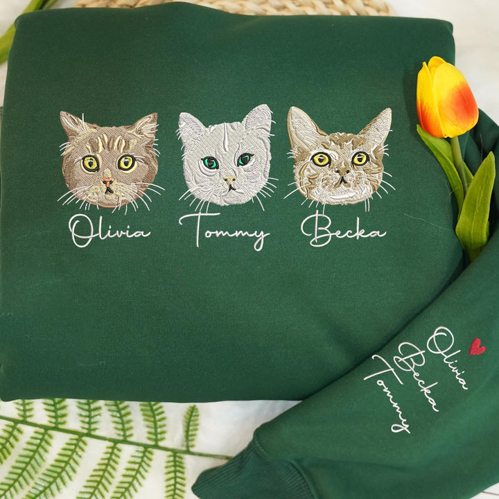 Custom embroidered pet sweatshirt