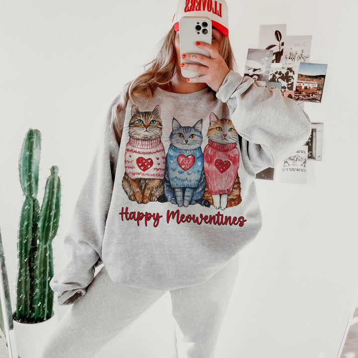 Heart Love Cat Valentine sweatshirt
