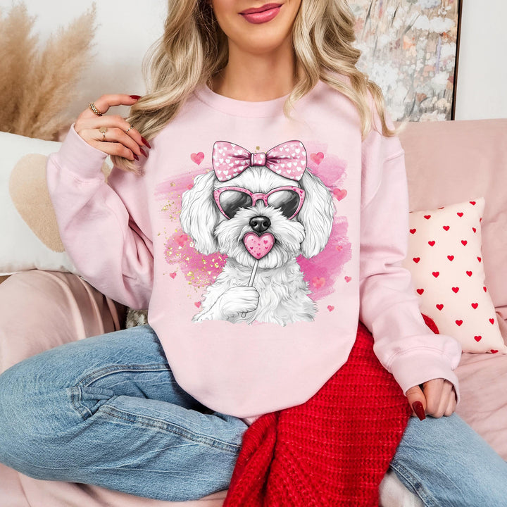 Terrier Coquette Coquette Valentines White Dog Mom sweatshirt