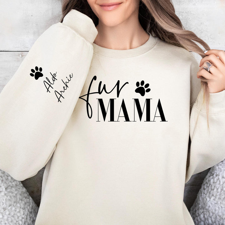 Personalized Fur Mama Pet Name Sweatshirt