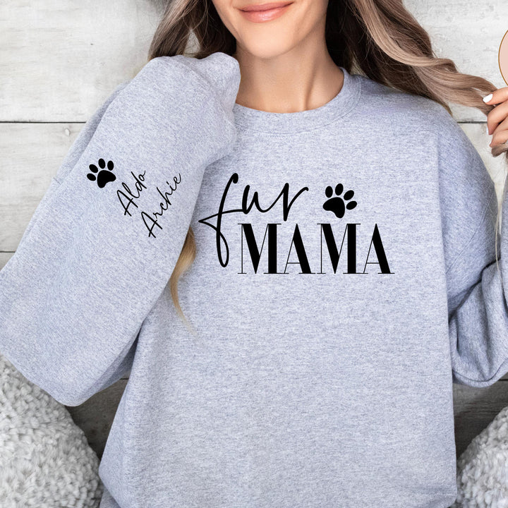 Personalized Fur Mama Pet Name Sweatshirt
