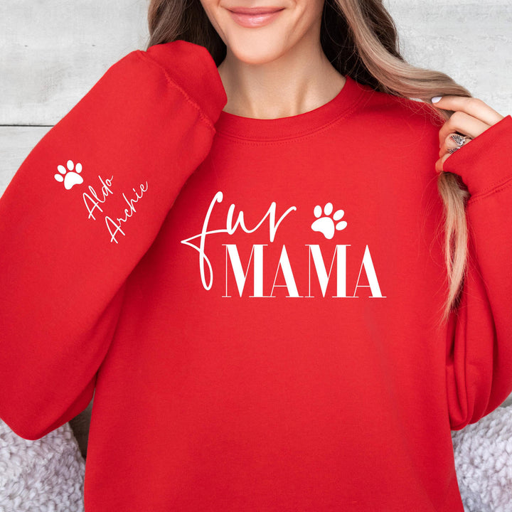 Personalized Fur Mama Pet Name Sweatshirt