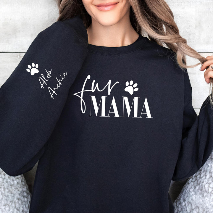 Personalized Fur Mama Pet Name Sweatshirt