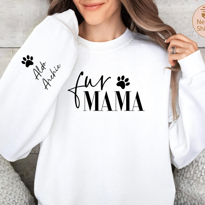 Personalized Fur Mama Pet Name Sweatshirt
