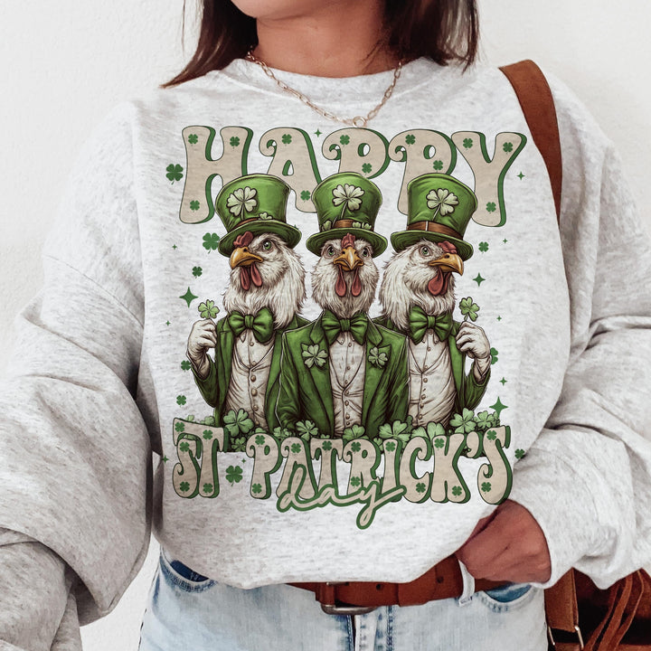 Happy St Patrick's Day Cow & Chicken sweatshirt