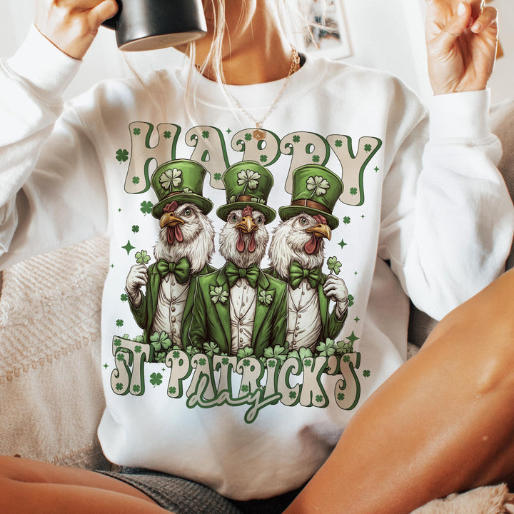 Happy St Patrick's Day Cow & Chicken sweatshirt