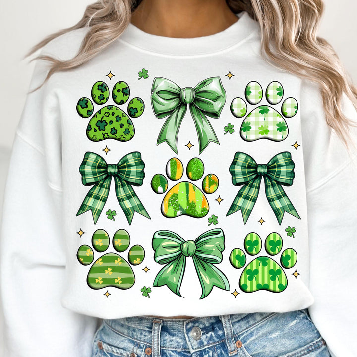 Dog St Patrick's Day Coquette Sweatshirt