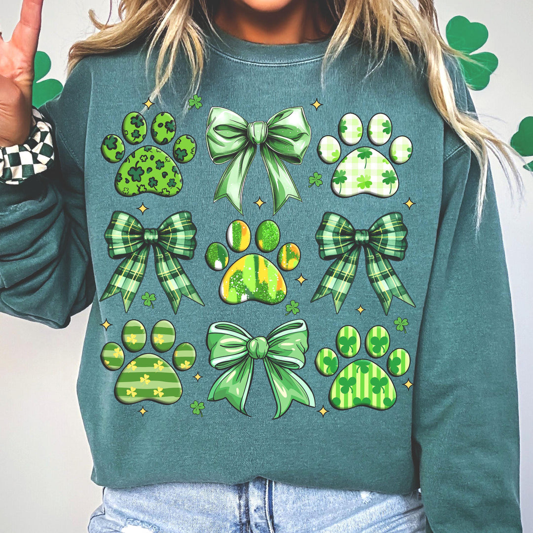 Dog St Patrick's Day Coquette Sweatshirt