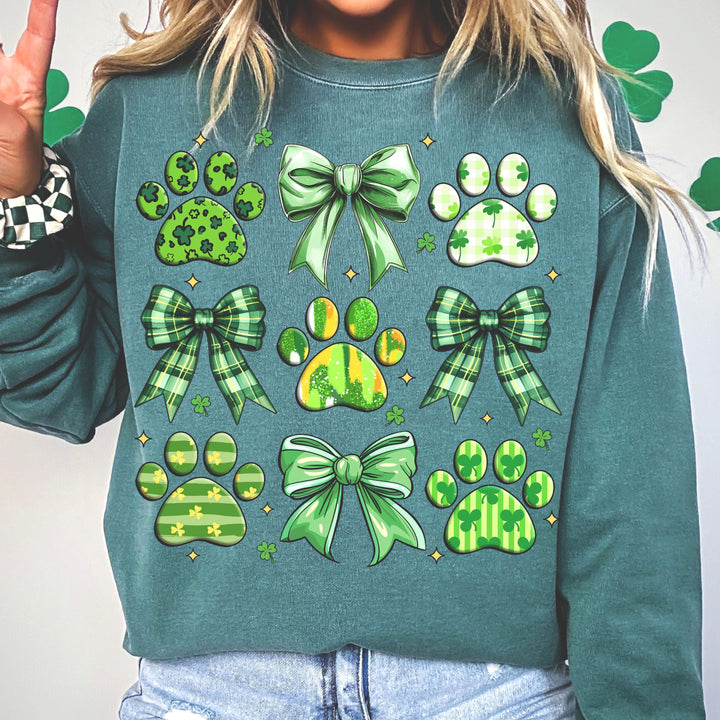 Dog St Patrick's Day Coquette Sweatshirt