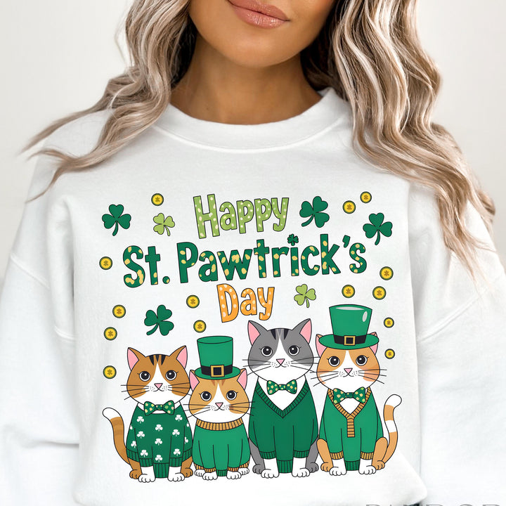 St. Patrick’s Day Cats Cute Irish  , Funny Cat  Sweatshirt