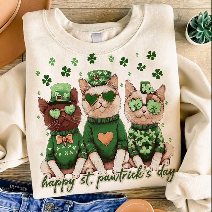 Custom St Pawtrick's Cats sweatshirt
