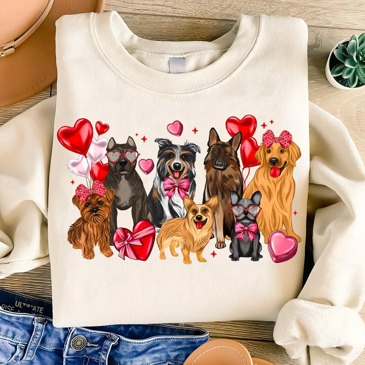 Dog valentines Design sweatshirt