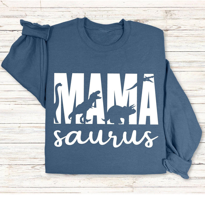 Custom  Mama Saurus Sweatshirt, Dinosaur Mom Sweatshirt