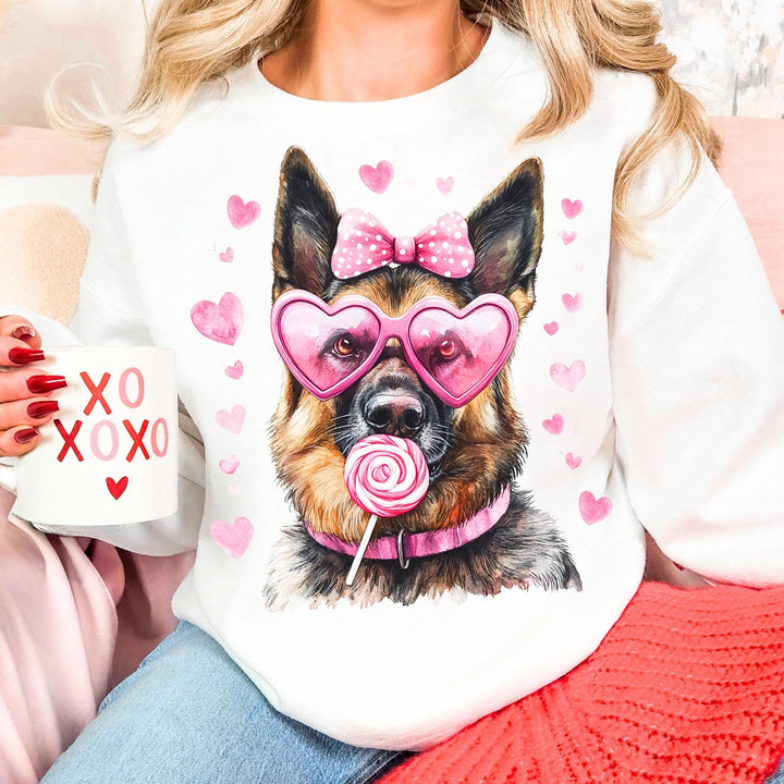 Goldendoodle Sublimation Shirt Design Pink Dog Coquette Bow sweatshirt