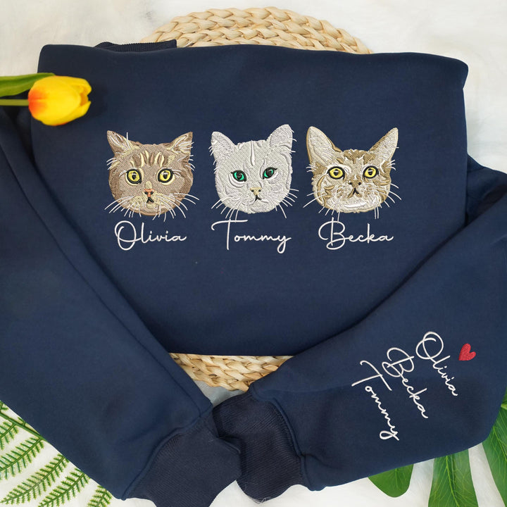 Custom embroidered pet sweatshirt