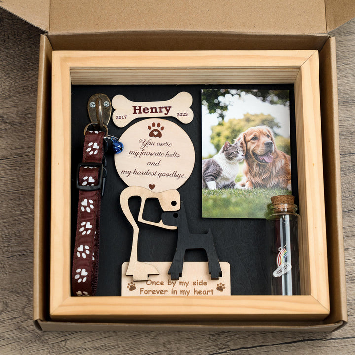 Pet Memorial Shadowbox, Loss Pet Remembrance, Pet Loss Sympathy Gifts