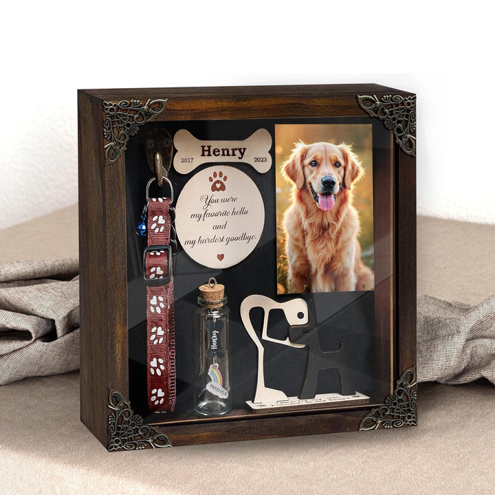 Pet Memorial Shadowbox, Loss Pet Remembrance, Pet Loss Sympathy Gifts