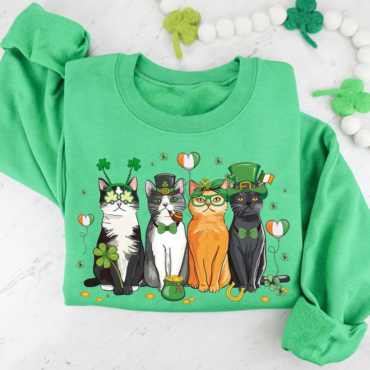Cat St Patrick's Day  Cat Irish  Sweatshirt