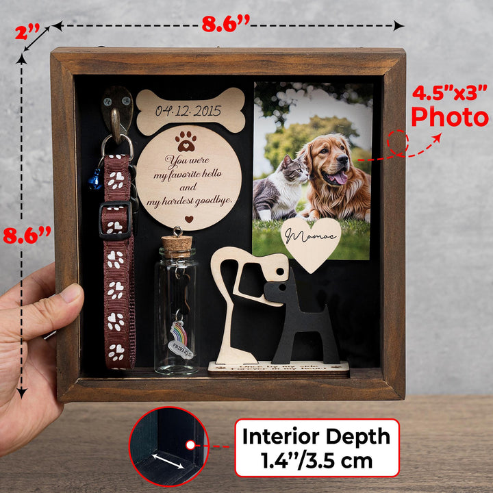 Pet Memorial Shadowbox, Loss Pet Remembrance, Pet Loss Sympathy Gifts