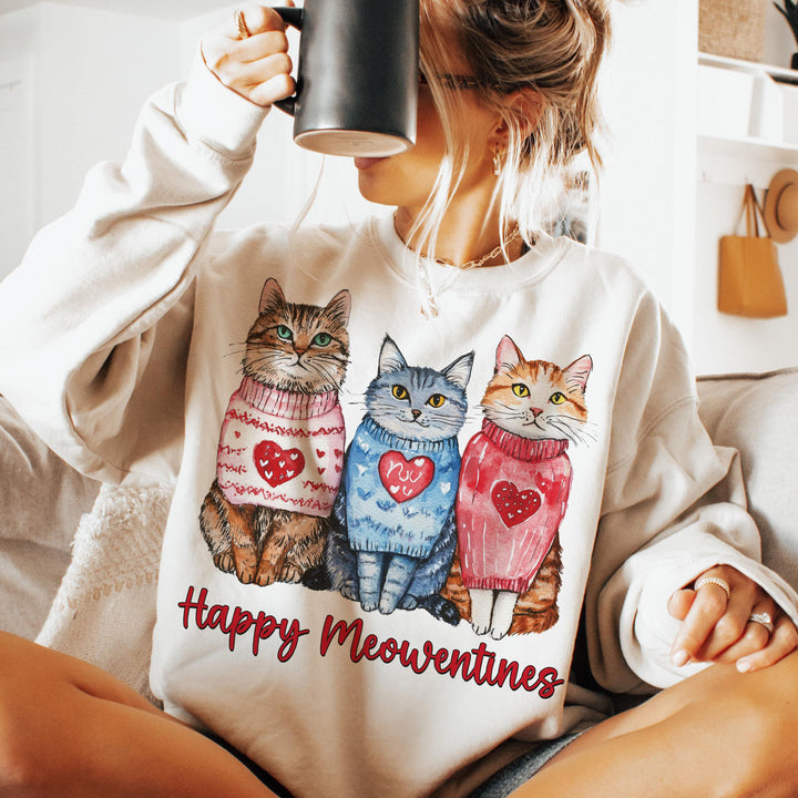 Heart Love Cat Valentine sweatshirt