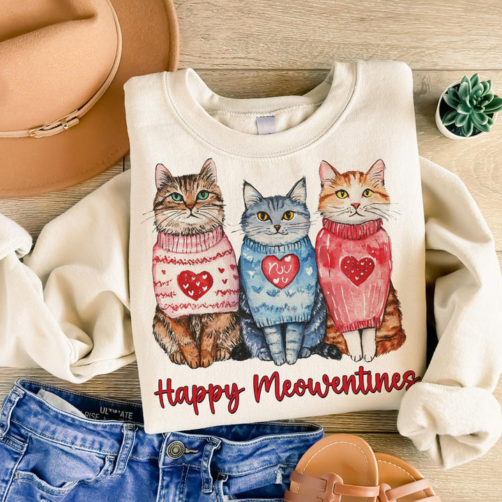 Heart Love Cat Valentine sweatshirt