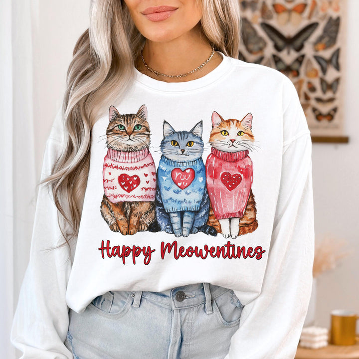 Heart Love Cat Valentine sweatshirt