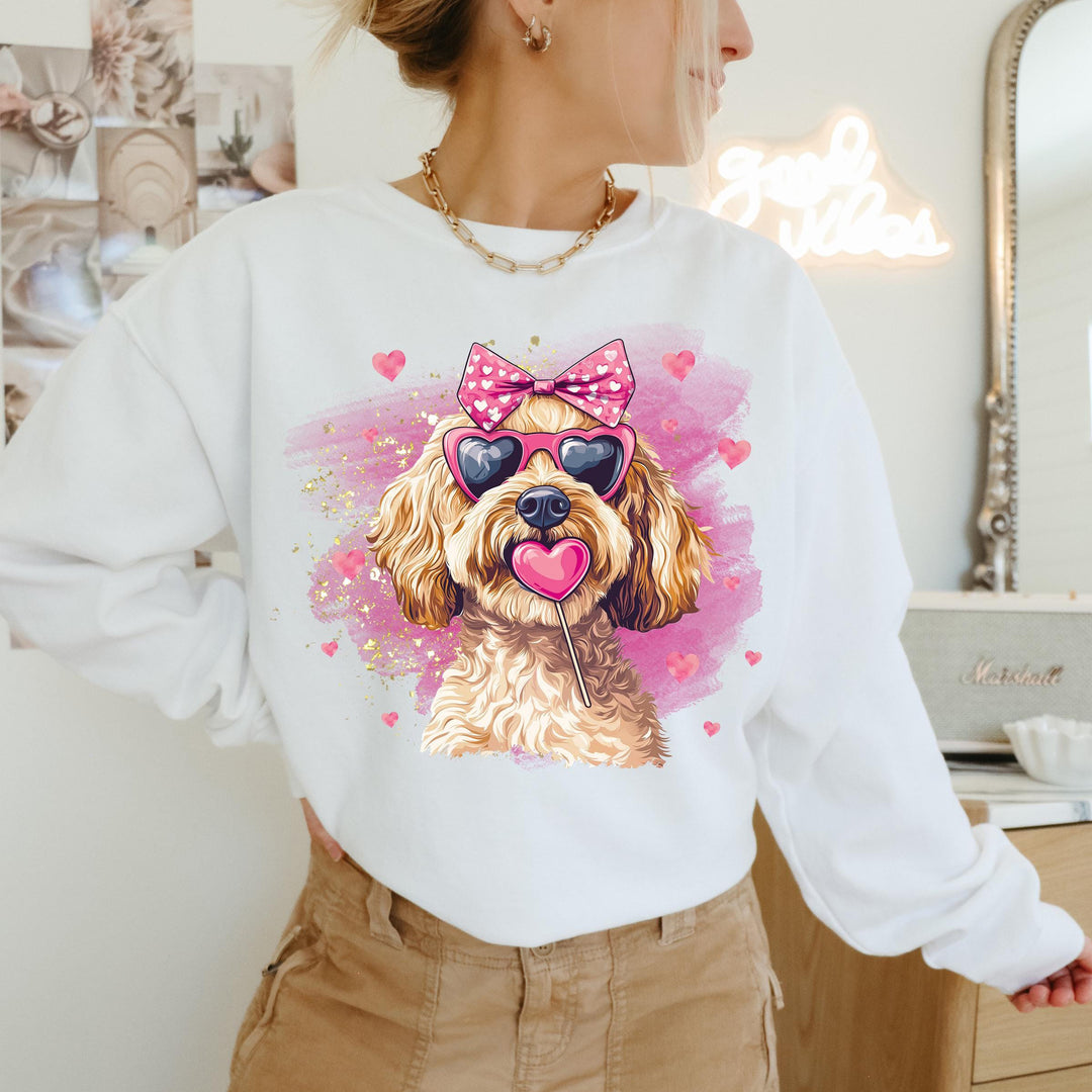 Terrier Coquette Coquette Valentines White Dog Mom sweatshirt