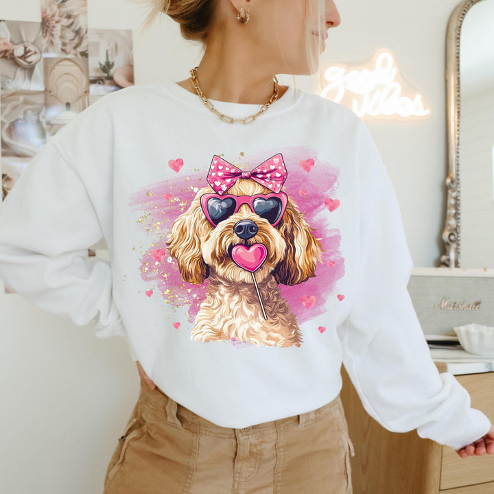 Terrier Coquette Coquette Valentines White Dog Mom sweatshirt