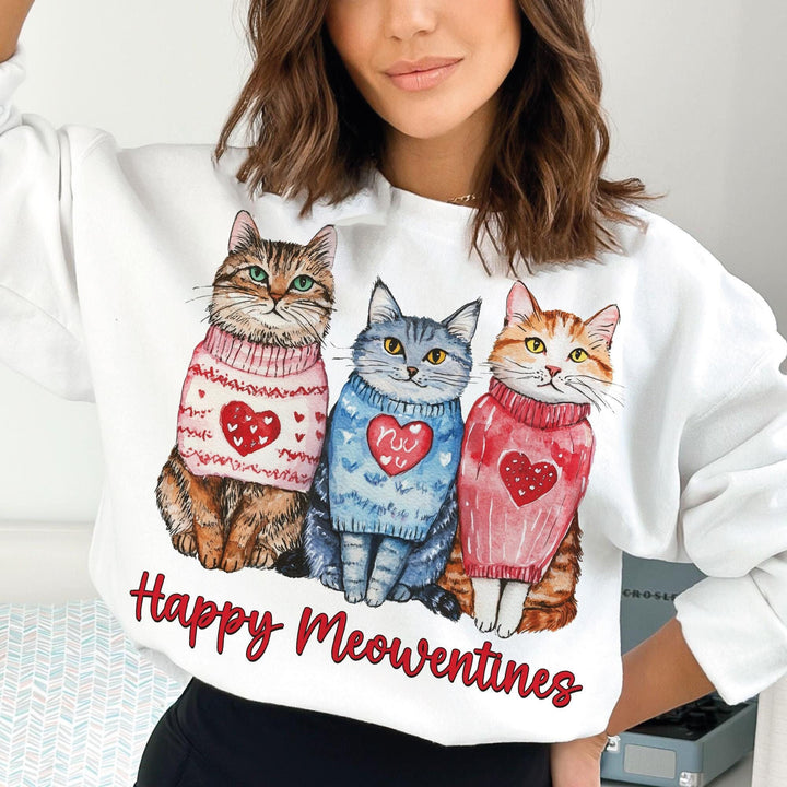 Heart Love Cat Valentine sweatshirt