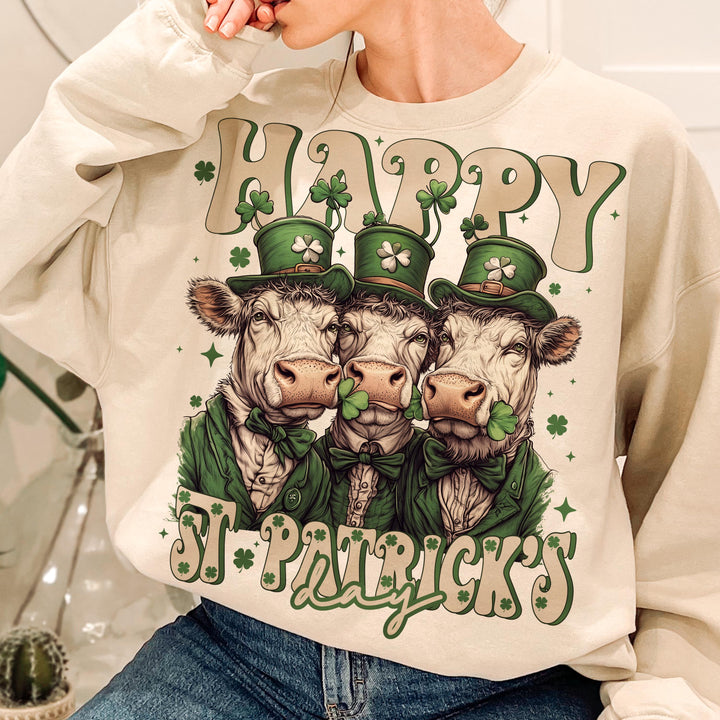 Happy St Patrick's Day Cow & Chicken sweatshirt