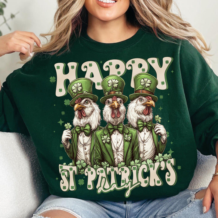 Happy St Patrick's Day Cow & Chicken sweatshirt