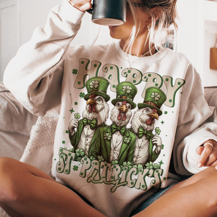 Happy St Patrick's Day Cow & Chicken sweatshirt