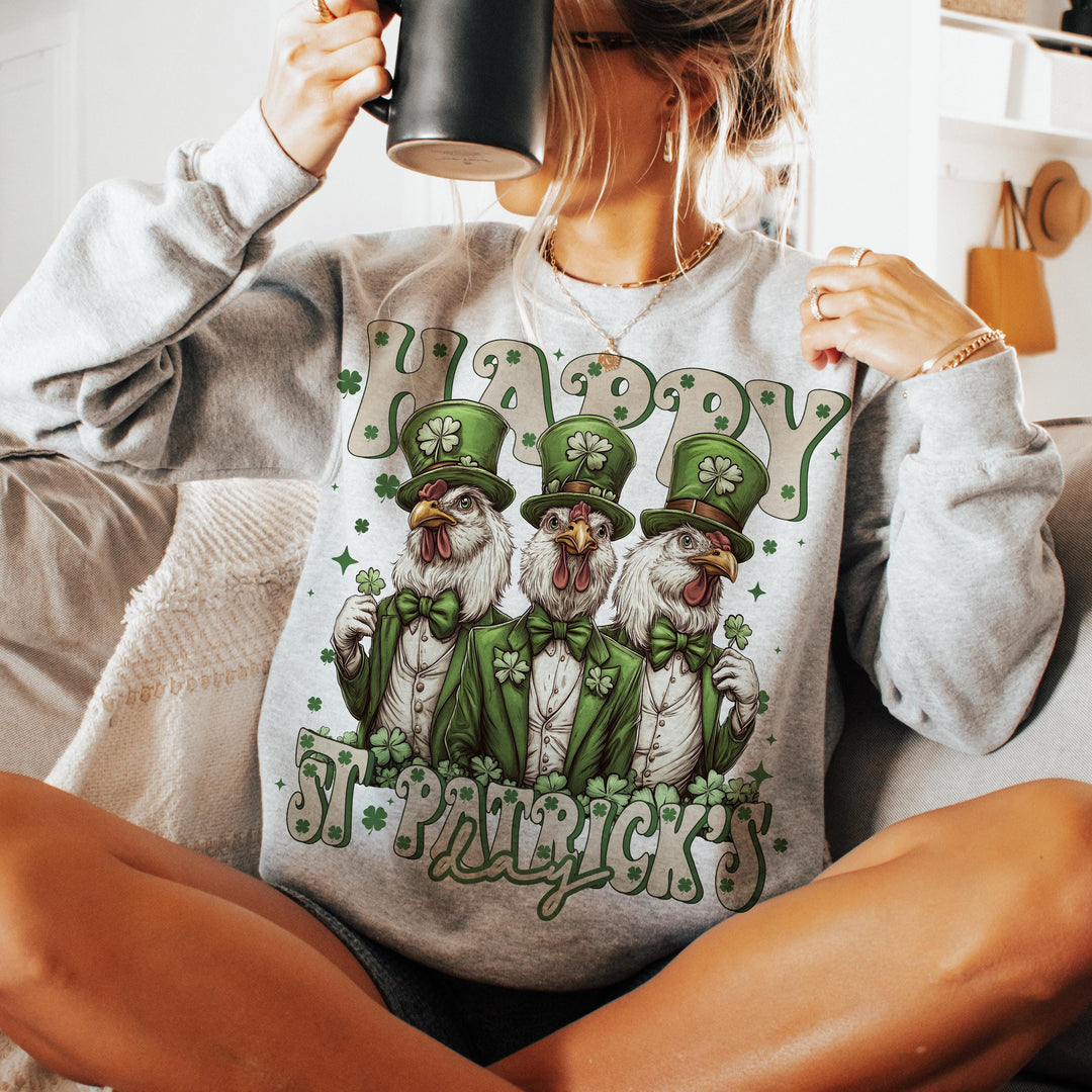 Happy St Patrick's Day Cow & Chicken sweatshirt