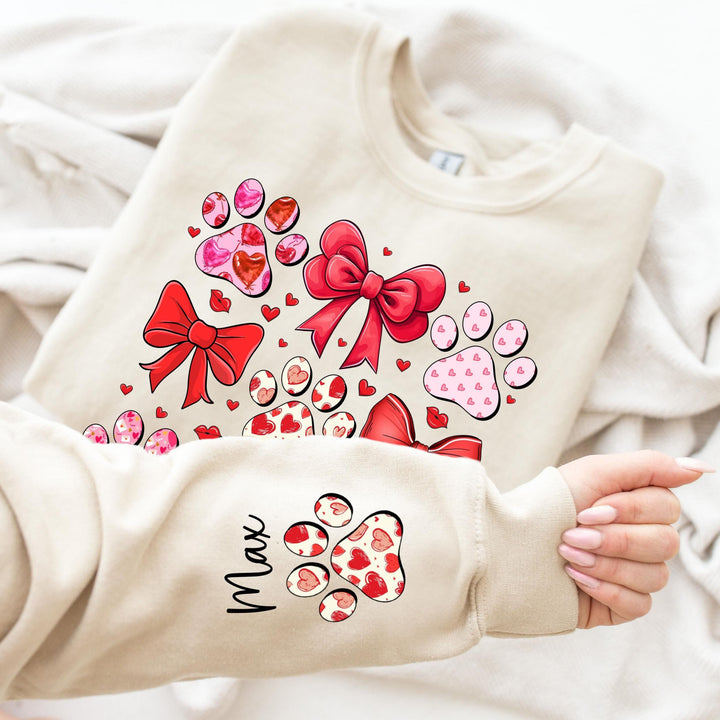 Custom Dog Valentine Coquette Sweatshirt