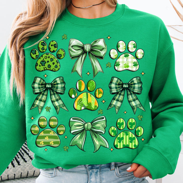 Dog St Patrick's Day Coquette Sweatshirt