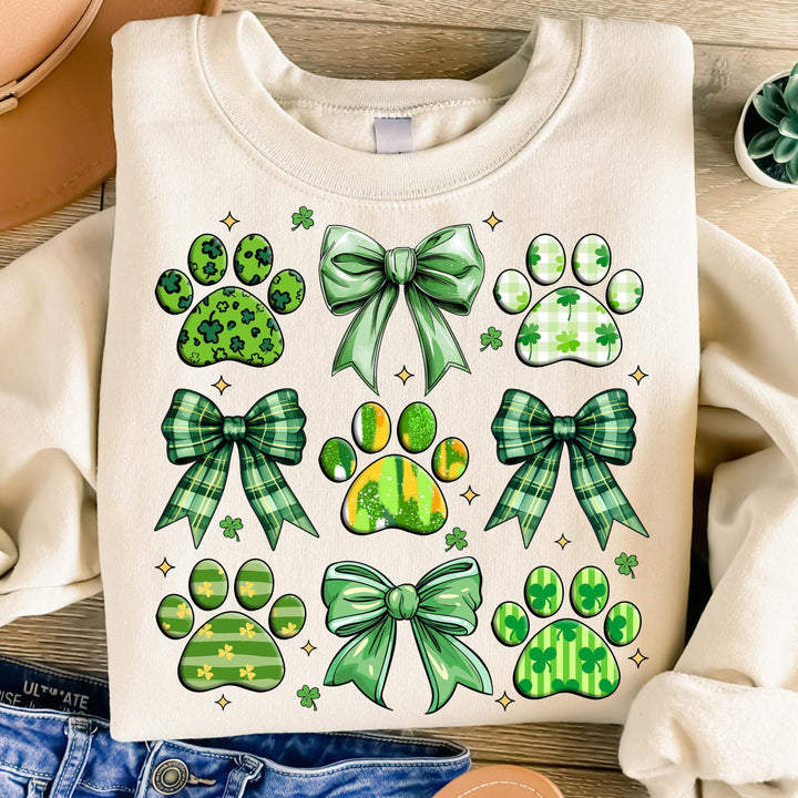 Dog St Patrick's Day Coquette Sweatshirt