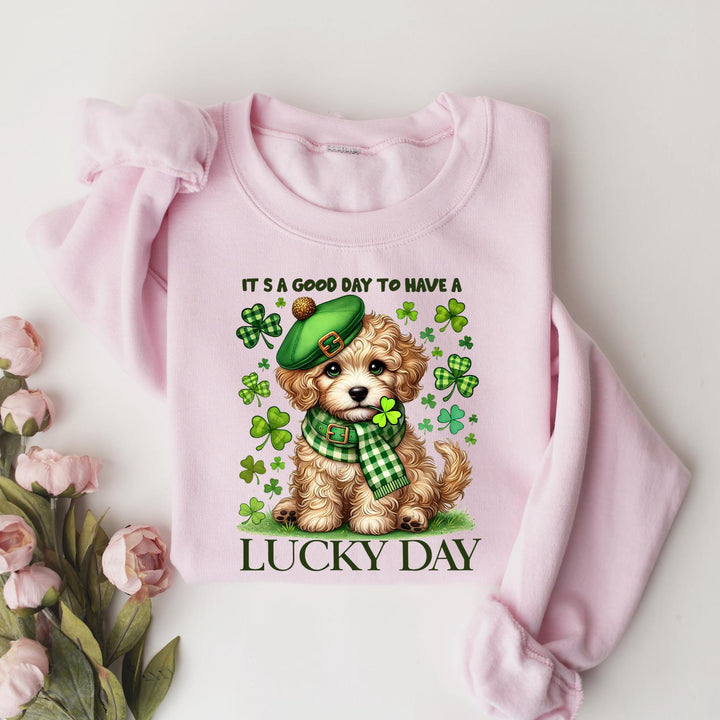 Cute Patricks Dog Lucky Day Sweatshirt
