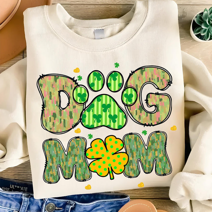 Dog Mom St Patricks Coquette Sweatshirt