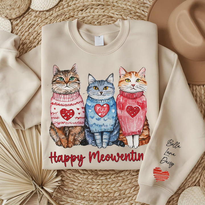 Heart Love Cat Valentine sweatshirt