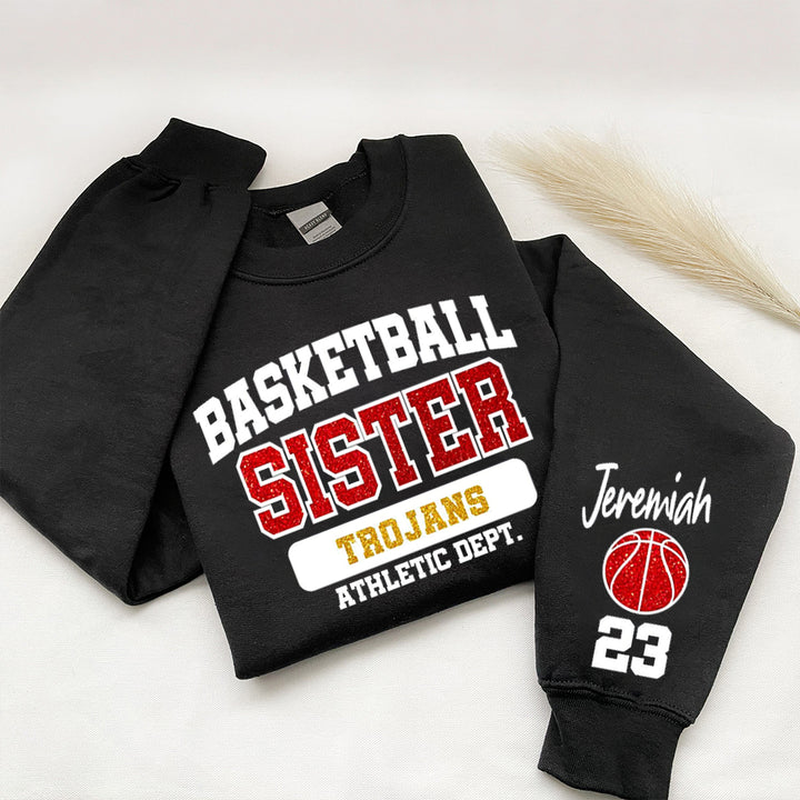 Custom Glitter Basketball Mom Sweatshirt