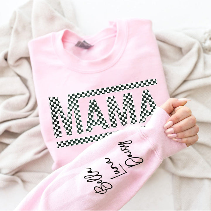 Checkered Retro Mama Sweatshirt,First Mothers Day Gift