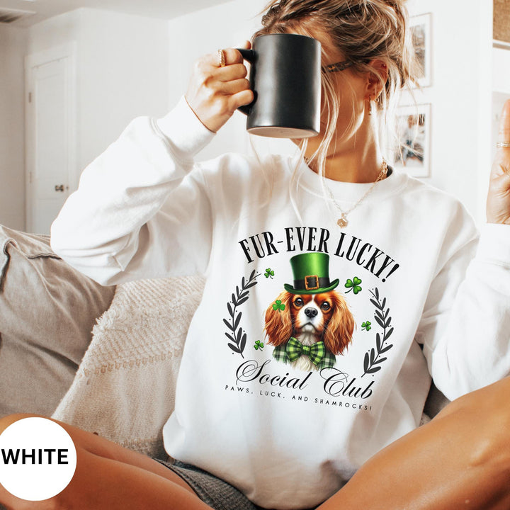 Cavalier King Charles Spaniel Dog Mom St. Patrick's Day Sweatshirt