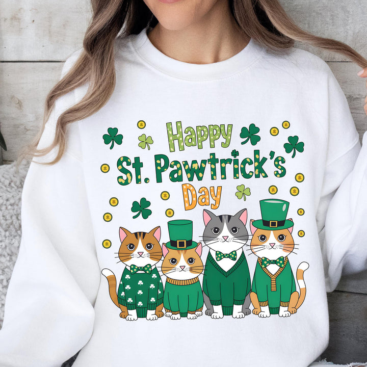 St. Patrick’s Day Cats Cute Irish  , Funny Cat  Sweatshirt