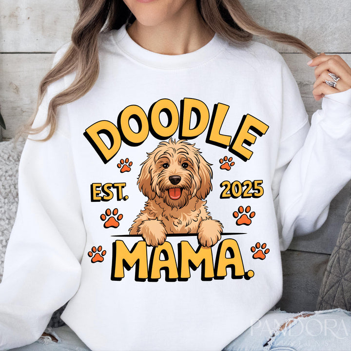 Doodle Mom Est. 2025 Design Sweatshirt