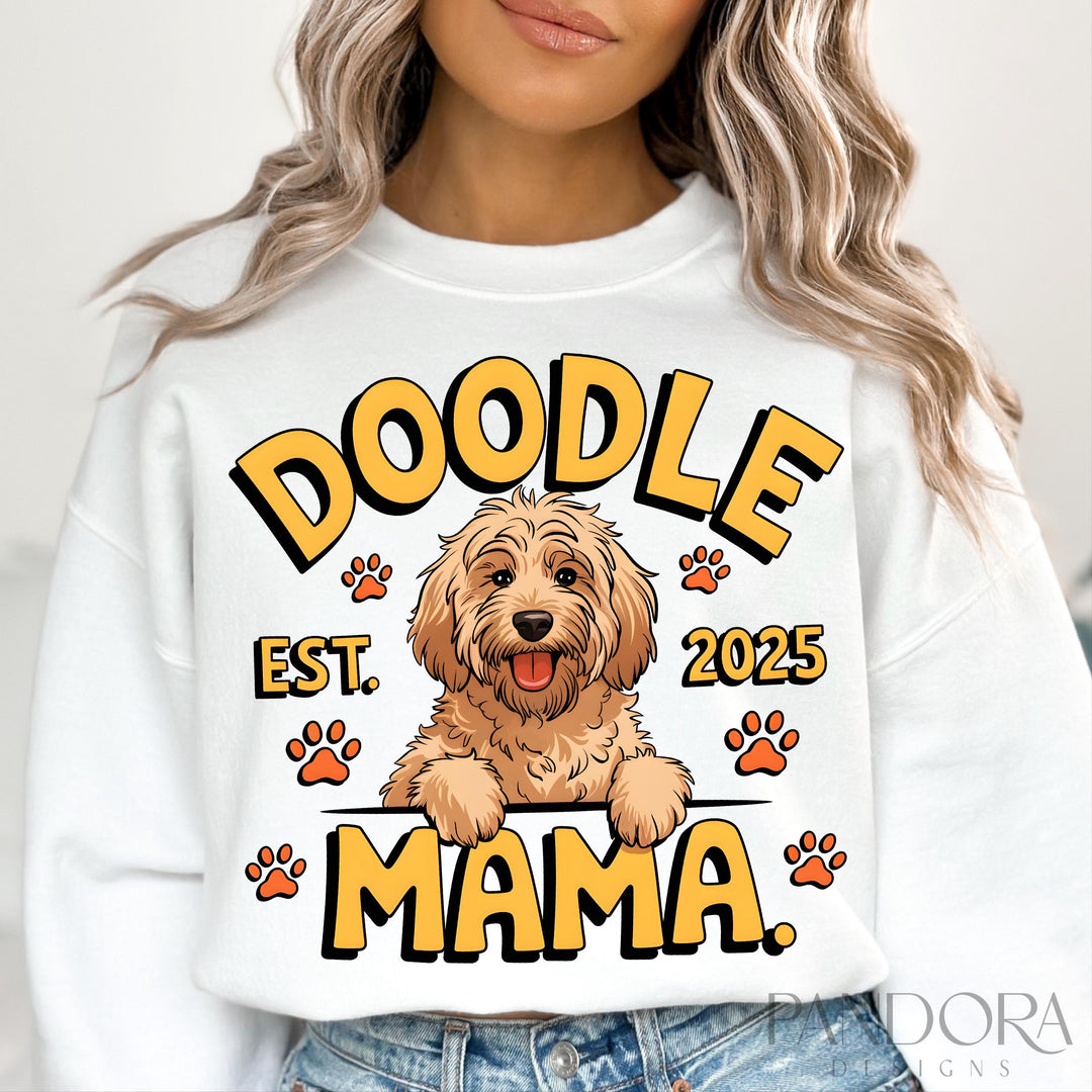 Doodle Mom Est. 2025 Design Sweatshirt