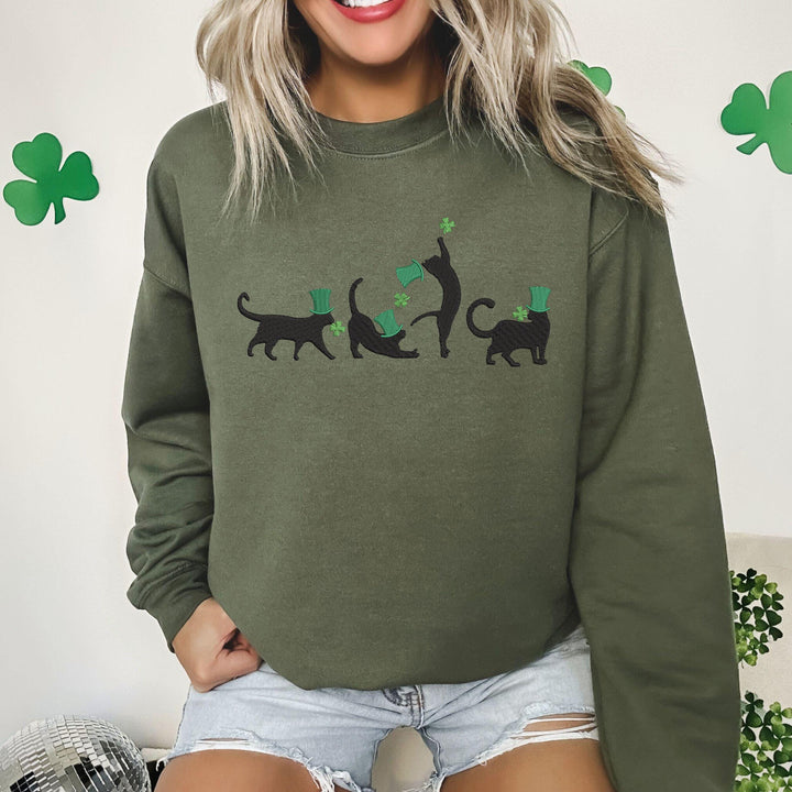 St Paddys Day Cat Lover Sweatshirt