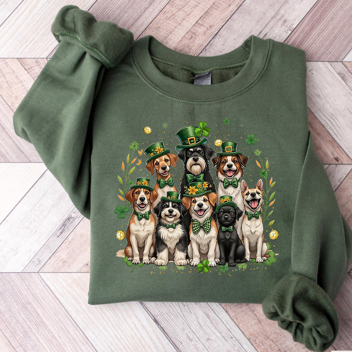 Sweat-shirt cadeau pour la Saint-Patrick, amoureux des chiens